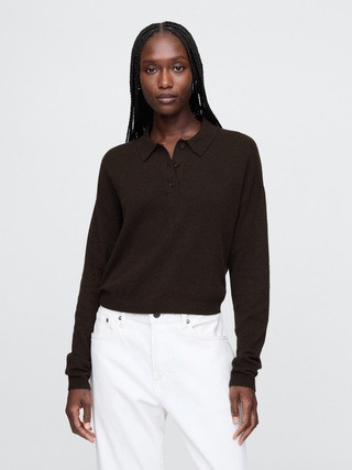 CashSoft Relaxed Polo Sweater | Gap (CA)