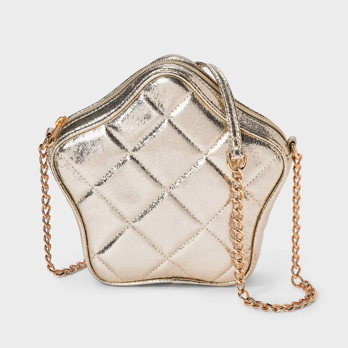 Girls' Metallic Star Crossbody Bag - Cat & Jack™ Gold | Target