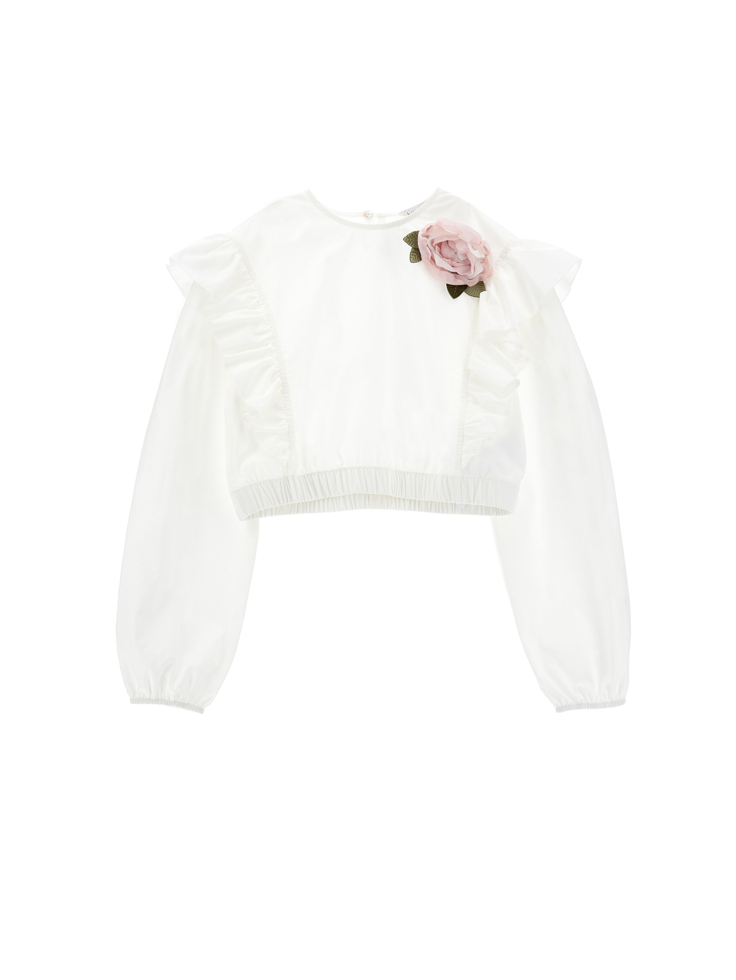 Rose poplin top | Monnalisa