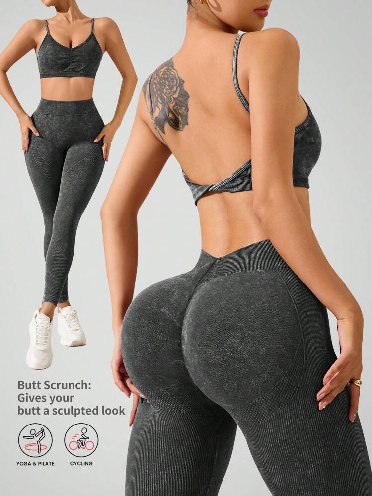 Easithlete Women Matte Strap Jumpsuit Activewear Set Workout Women Sets Youngboy Never Broke Again Y2k | SHEIN