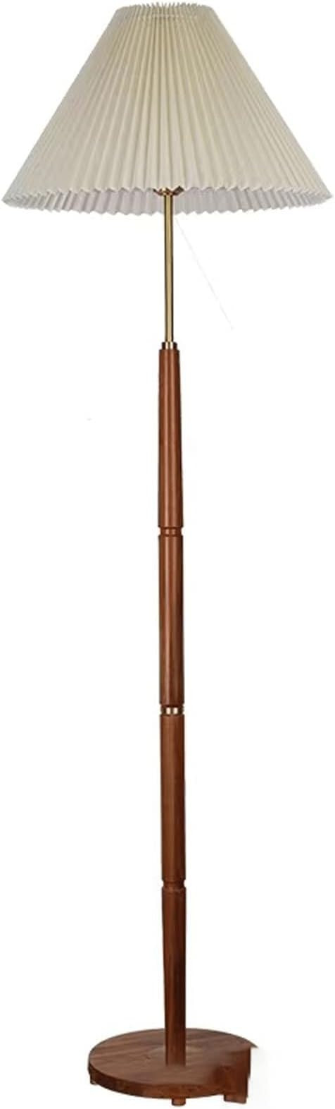 Floor Lamp - Retro Nordic Walnut - Beige Wood - Modern Style - Dimmable Touch Control - LED Floor... | Amazon (US)