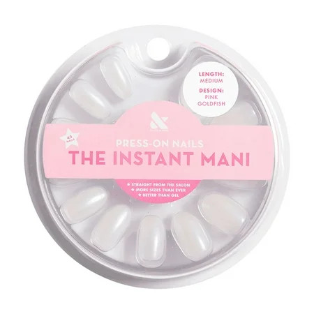 Olive & June Instant Mani Medium Oval Press-on Nails Pink Goldfish 42 Pieces | Walmart (US)