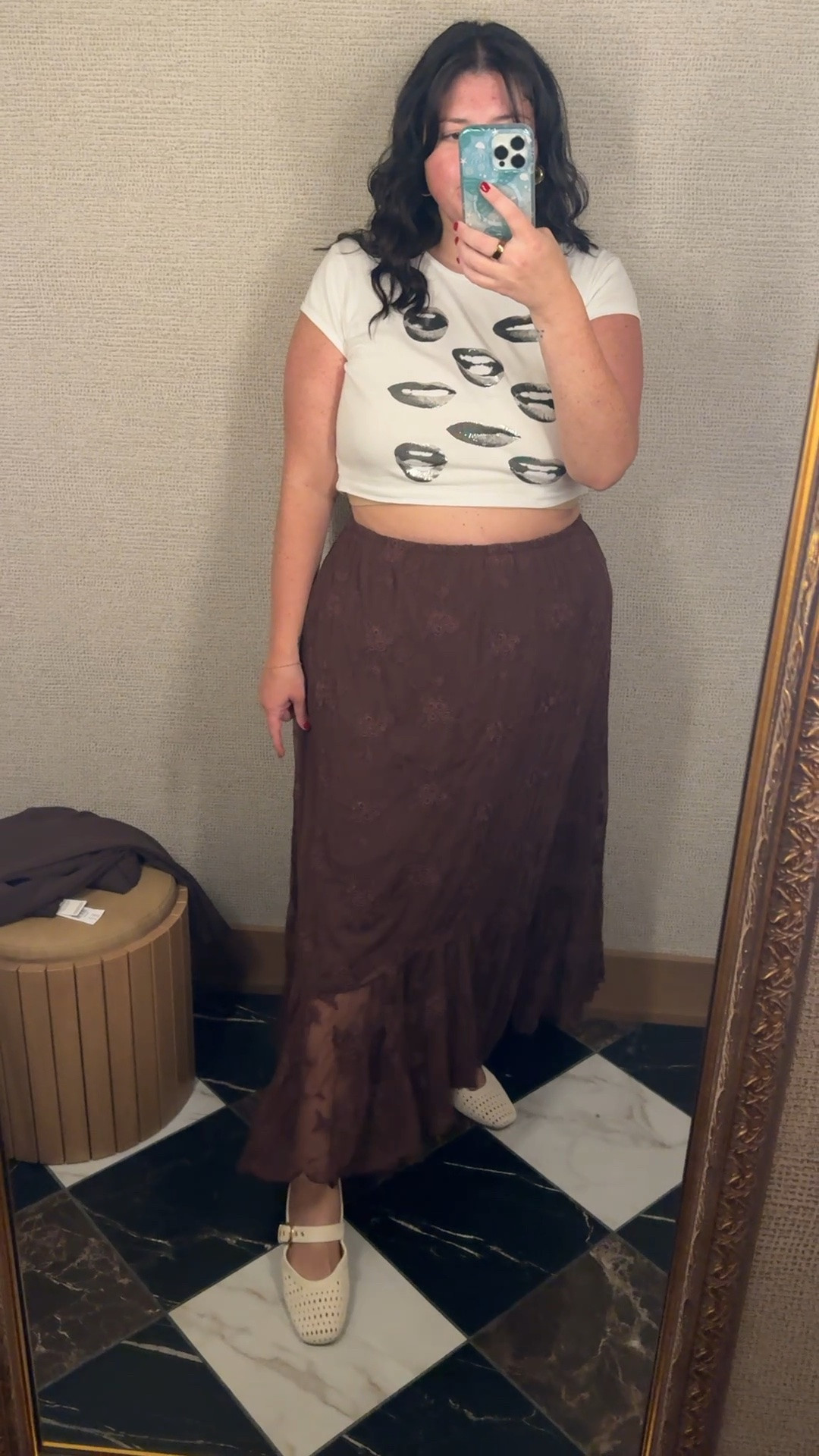 Ooo I love this skirt!! Love the lace, cut, and color. Perfect for fall.

#LTKPlusSize #LTKSaleAlert #LTKSeasonal