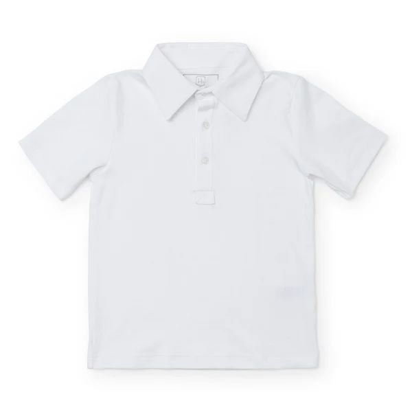 Griffin Boys' Pima Cotton Polo Golf Shirt - White | Lila and Hayes