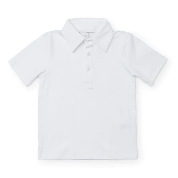 Griffin Boys' Pima Cotton Polo Golf Shirt - White | Lila and Hayes