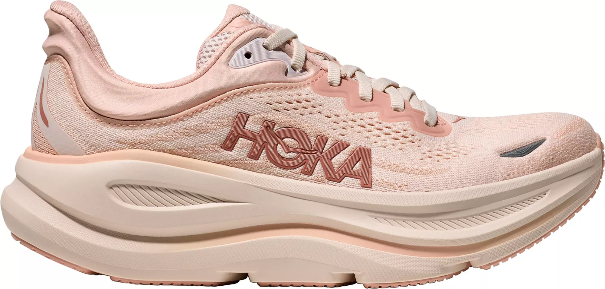 HOKA Women's Bondi 9 Running Shoes, Light Pink/Cream | DICK'S Sporting Goods