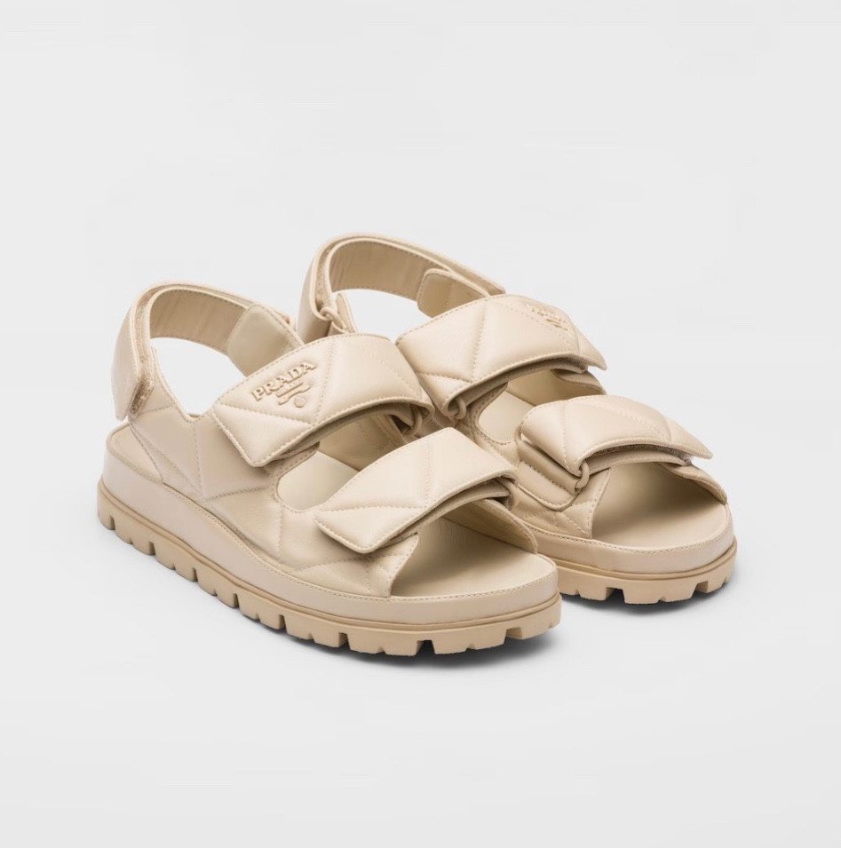 Travel sandal. Luxury. Shoes. Vacation outfit. Girls trip. Prada sandals. Platform sandal. Neutral shoe. Summer shoe  

#LTKFind #LTKshoecrush