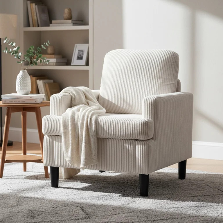 Modern Accent Chair Cozy Living Room Chairs Mid Century Modern Accent Chairs Reading Chair with A... | Walmart (US)