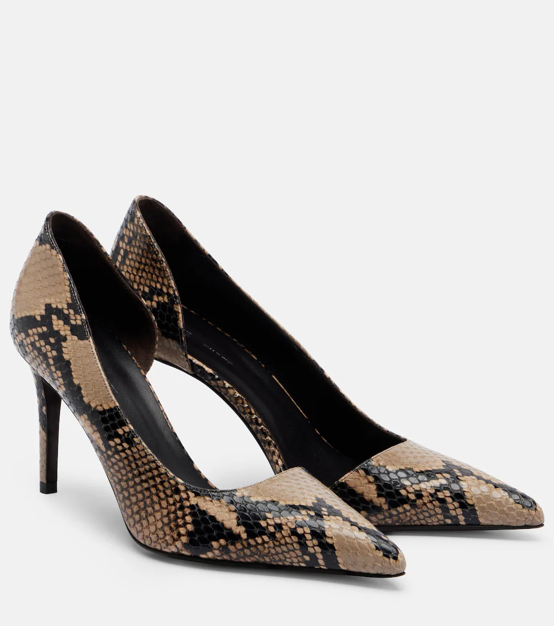 Jett snake-effect leather d'Orsay pumps | Mytheresa (US/CA)