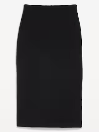 Extra High-Waisted Bounce Fleece Midi Skirt | Old Navy (US)