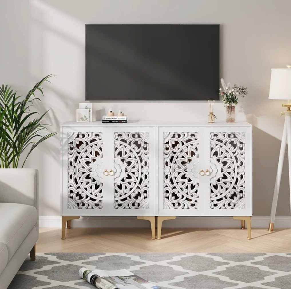 Bestseller on Sale - $139.99
Accent Storage Cabinet with Doors, 31.5" with carved accents


#LTKHome #LTKSaleAlert