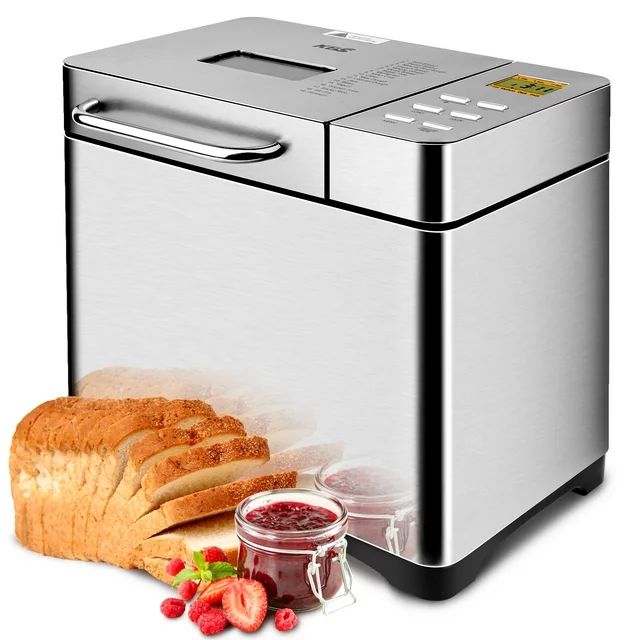 KBS 19-in-1 2LB Bread Maker Machine Fully Automatic LCD Display，Stainless Steel Model# 013 | Walmart (US)