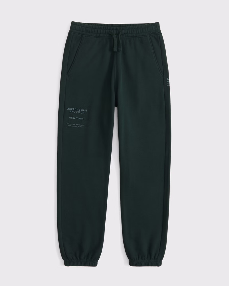 logo loose sweatpants | Abercrombie & Fitch (US)