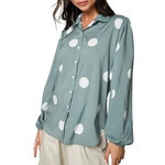 Camisa Feminina Milani Ari Poá Verde Claro | Shoptime (BR)