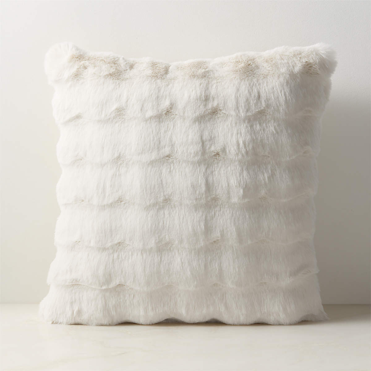 Farleigh Warm White Faux Fur Throw Blanket 50"x70" + Reviews | CB2 | CB2