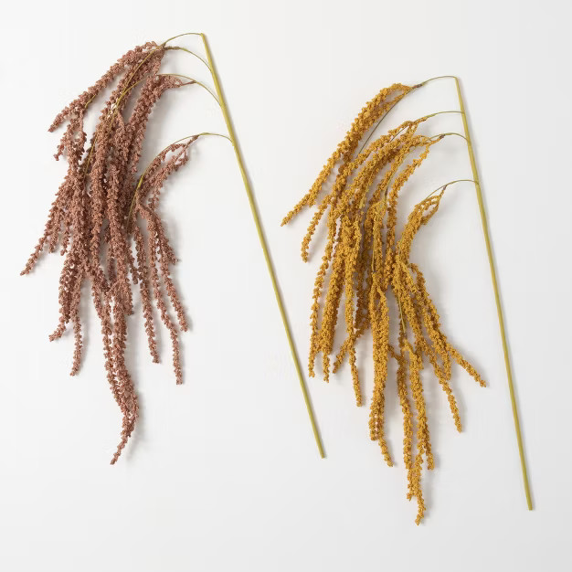 Sullivans Artificial Amaranthus Stem Brown and Gold 27"H  Set of 2 | Target