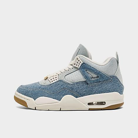 Jordan Women's Air Retro 4 Textile Casual Shoes in Sail/Sail/Gum Light Brown Size: 8.5 | Finish Line (US)