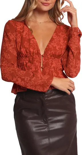 Monica Floral Long Sleeve Top | Nordstrom