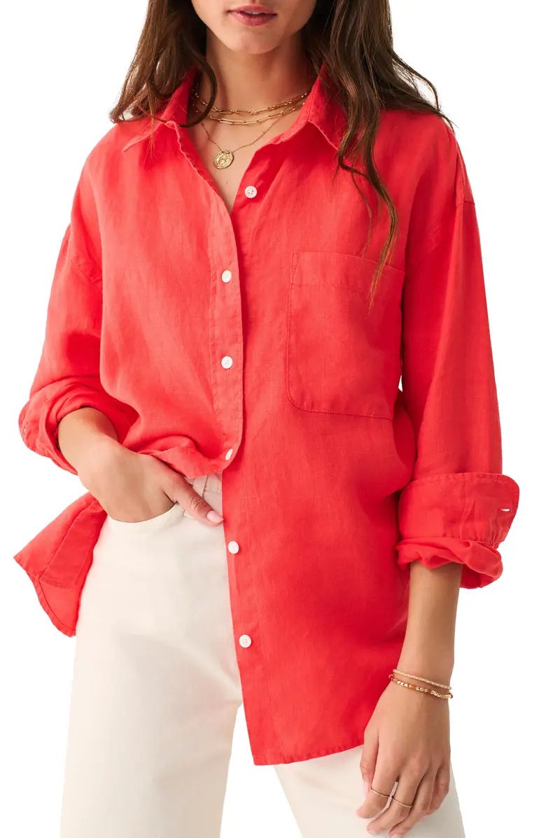 Laguna Relaxed Fit Linen Button-Up Shirt | Nordstrom