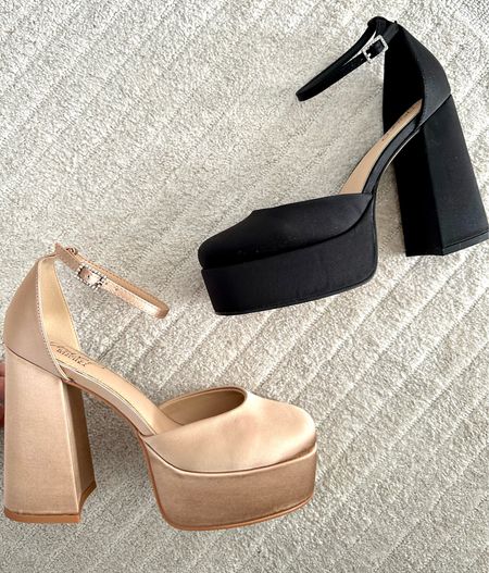 Platform heels
High heels 

#LTKshoecrush #LTKHoliday #LTKSeasonal