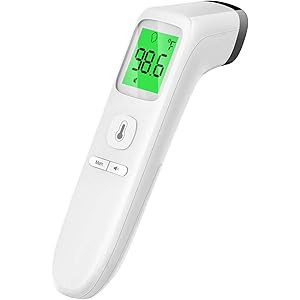 Forehead Thermometer, Non Touch Baby and Adults Thermometer with Fever Alarm, LCD Display and Mem... | Amazon (US)