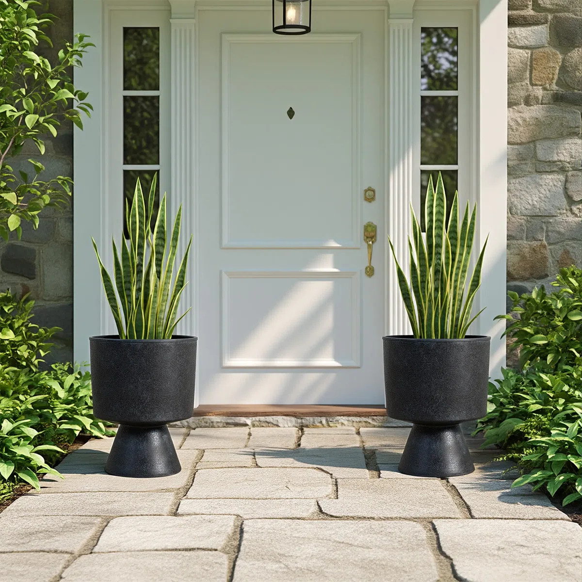 Modern Decorative Garden Pots for Indoor & Outdoor Use (Set of 2) | Wayfair North America
