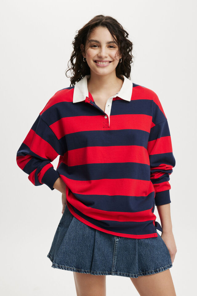 Oversized Long Sleeve Polo | Cotton On (US)