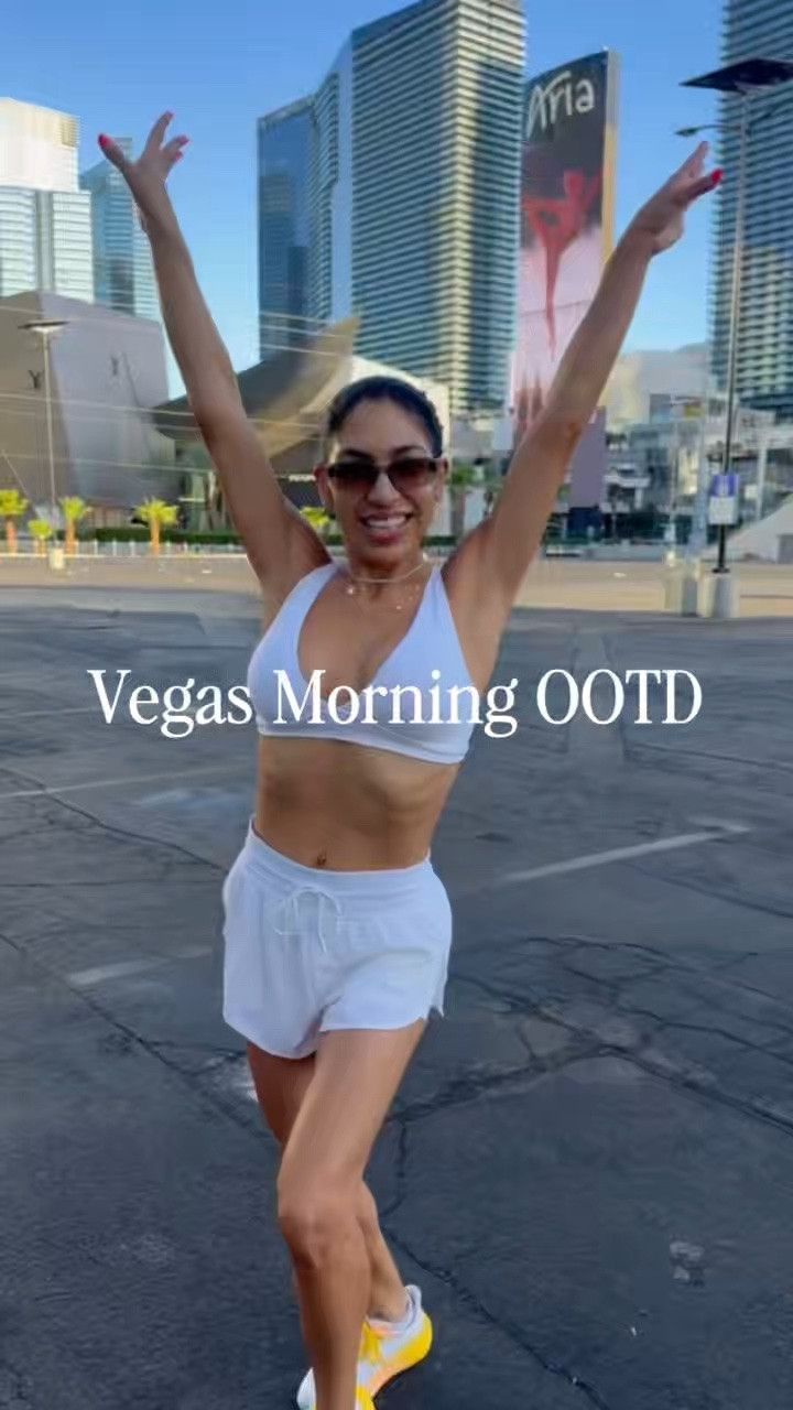 Vegas mornings ☀️ 
OOTD before the day begins 🤍

#LTKootd #LTKfitnessgoals #LTKBeauty