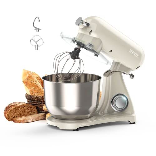 WETIE Household Stand Mixer, 800W Powerful Electric Mixer, 6.35QT Tilt-head Kitchen Stand Up Mixers  | Amazon (US)