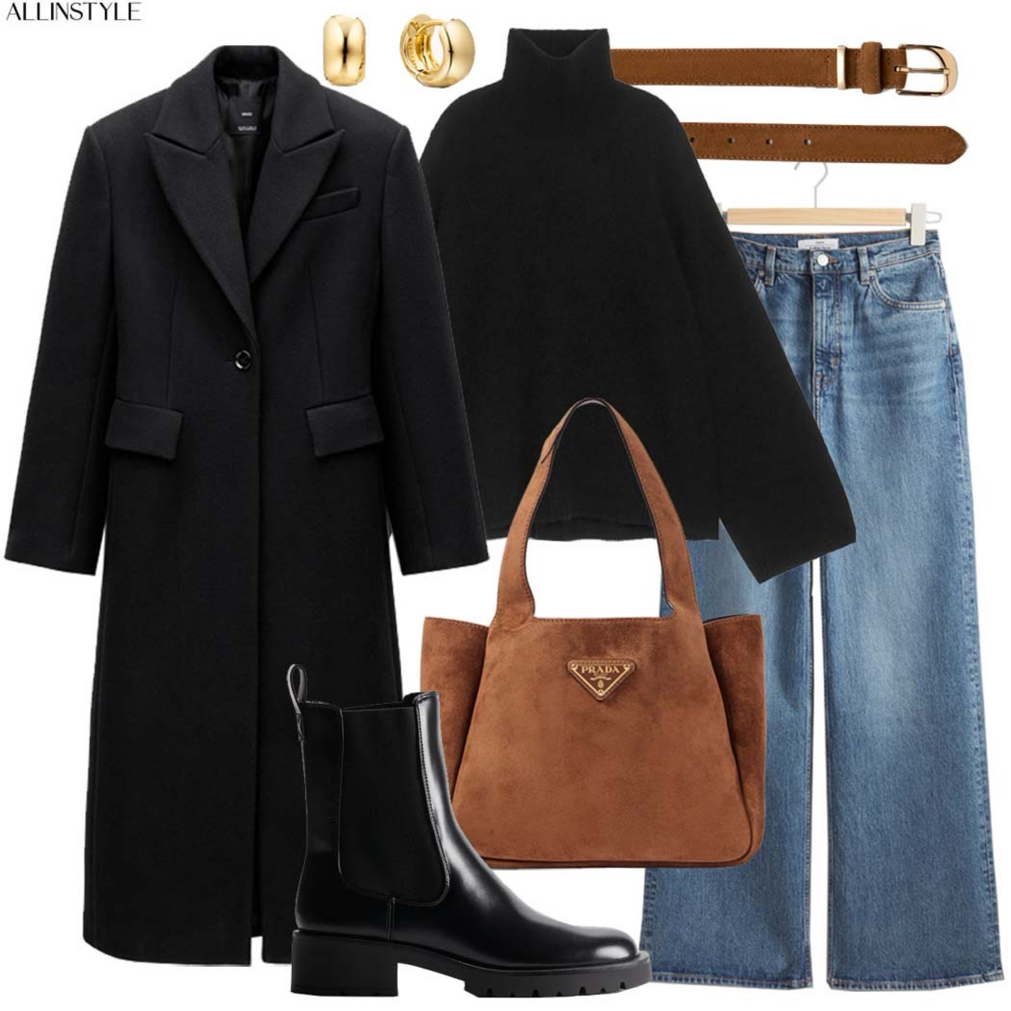 Black coat outfit with jeans

#LTKautumn #LTKstyletip #LTKuk