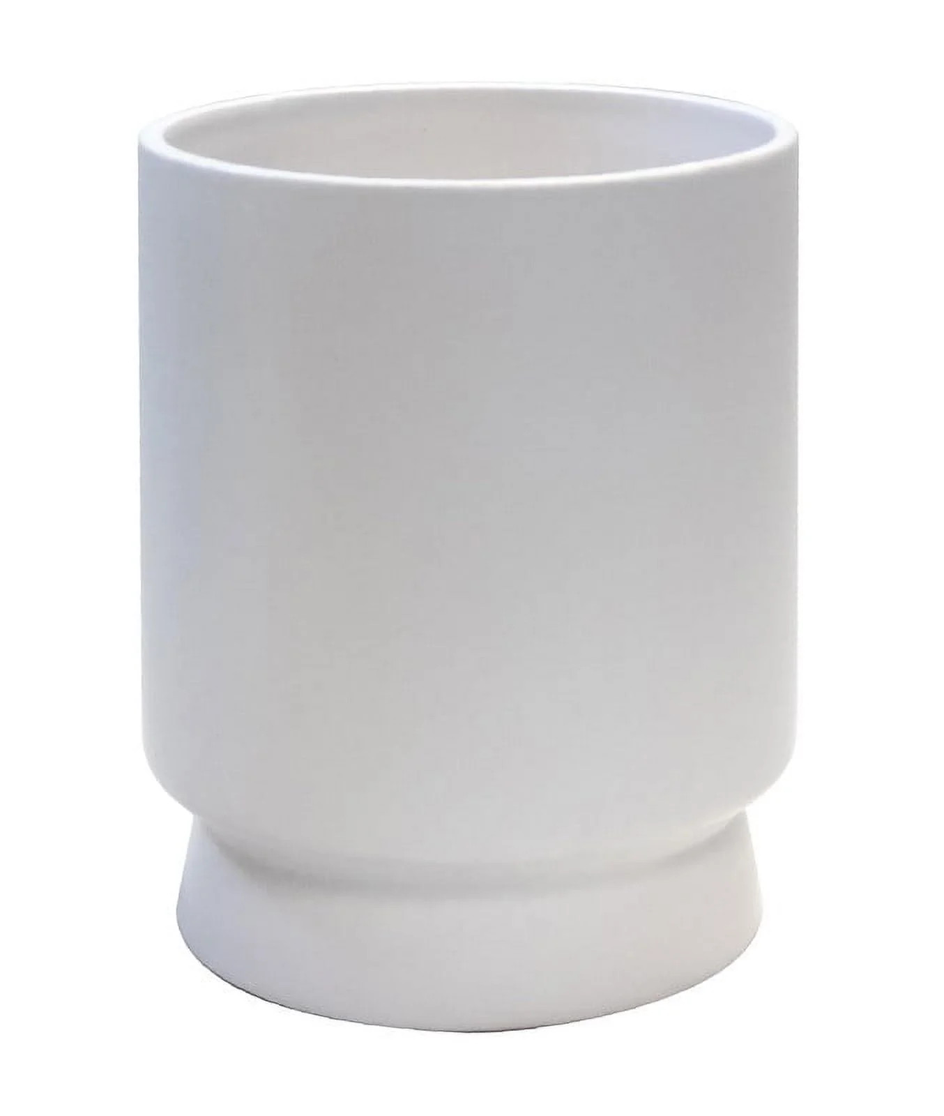 Misco Round Ceramic Pedestal Planter, 6.69 Inch in Height Planter and 5.12 Inch in Diameter, Whit... | Walmart (US)