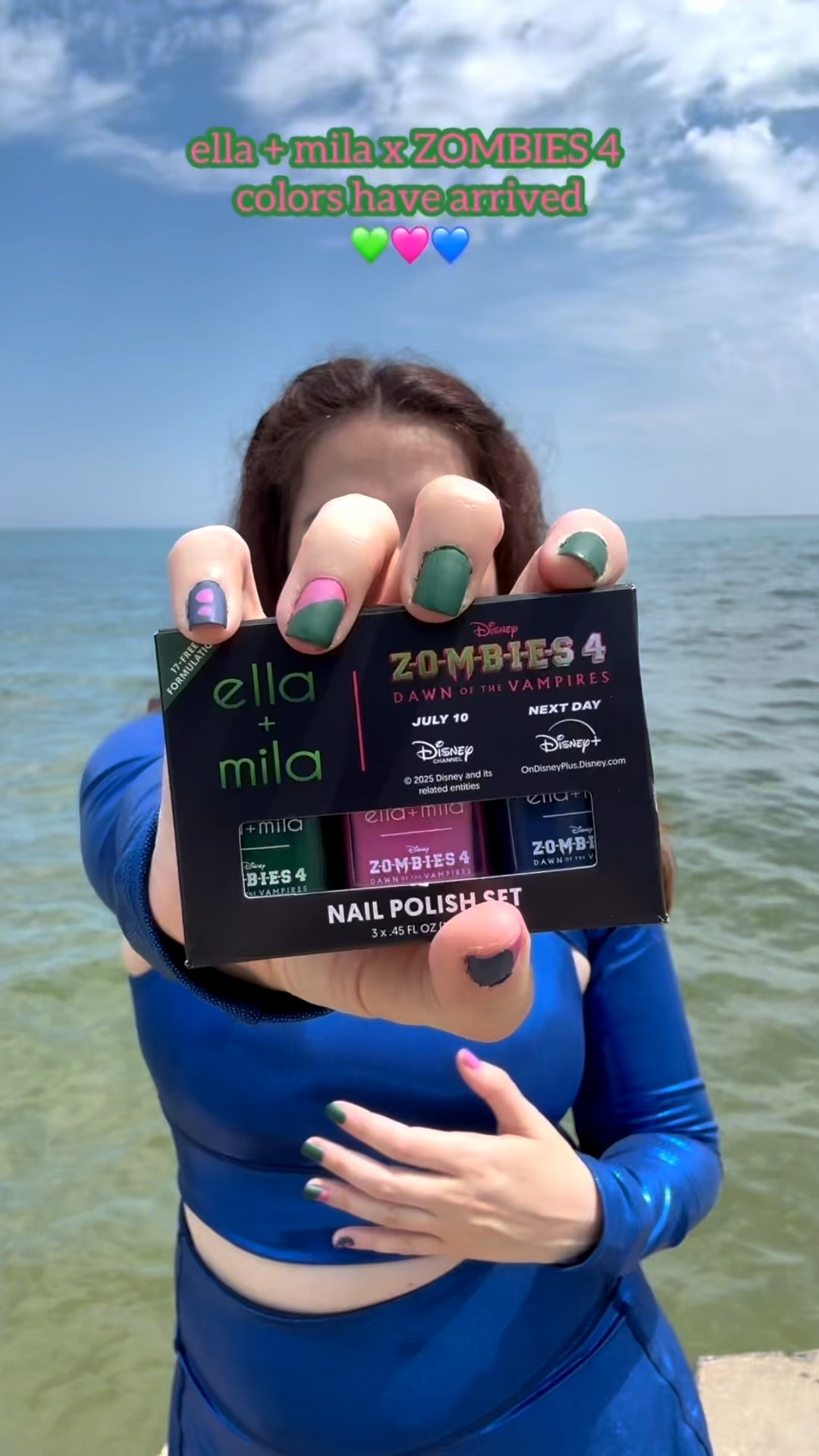 Channel your inner Addison, Zed, or even a Daywalker with the limited-edition ella+mila x Disney ZOMBIES 4 nail polish collab! 🧟‍♀️💅 I used the Disney Zombies Set (featuring Exceptional Zed, Disney ZOMBIES Pink, and Luma Lens) with a matte top coat for a full zombie-core vibe. There are THREE collectible polish sets available — Disney Zombies Set, Seabrook Nail Care Set, and Day & Night Set — all inspired by the world of ZOMBIES 4: Dawn of the Vampires.

✨ Shop the collection now!
🎬 Watch ZOMBIES 4: Dawn of the Vampires now on DisneyPlus + DisneyChannel

#DisneyZOMBIES #ZOMBIES4 #DisneyZOMBIES4 #nailcollab #ellamila #LTKbeauty #LTKkids #LTKfamily #nailartinspo #DisneyStyle #ZOMBIESnails #LTKunder50 #vampirenails #DaywalkerStyle #nailsoftheday #Disneyinspo

#LTKBeauty #LTKStyleTip #LTKKids