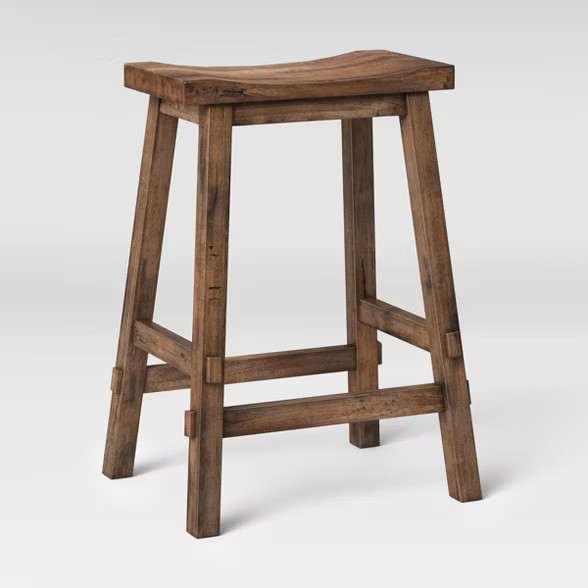 Halifax Farmhouse Wood Counter Height Barstool - Threshold™ | Target