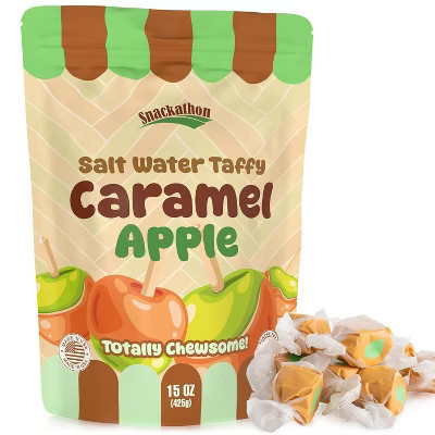 Snackathon Salt Water Taffy Single Flavor, Caramel Apple, 15 Ounce | Target