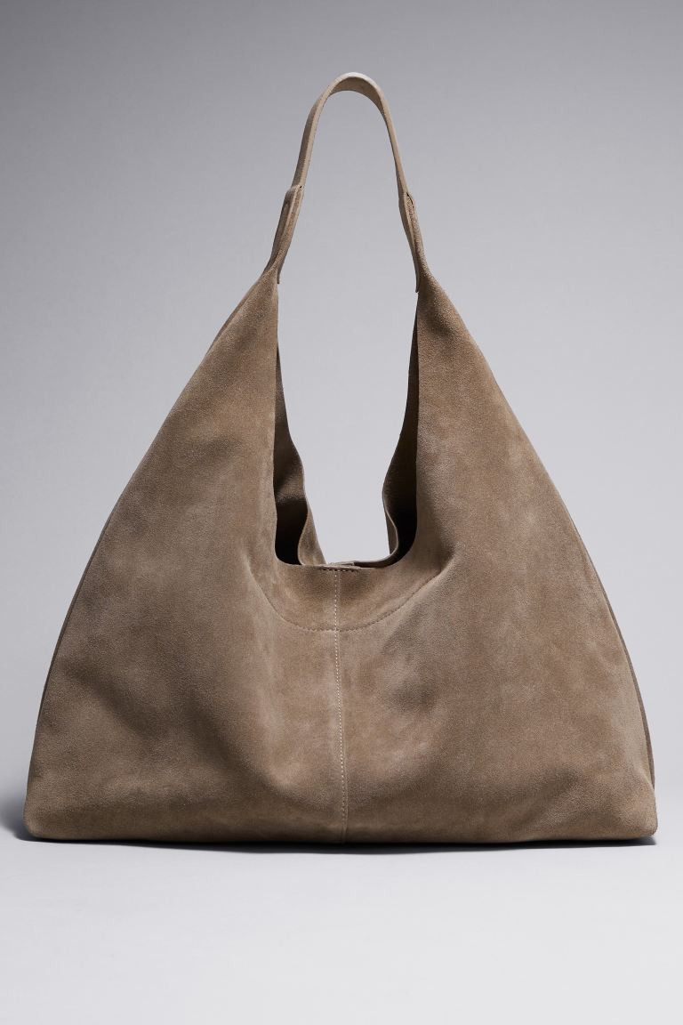 Classic Suede Tote - Taupe - Ladies | H&M GB | H&M (UK, MY, IN, SG, PH, TW, HK)
