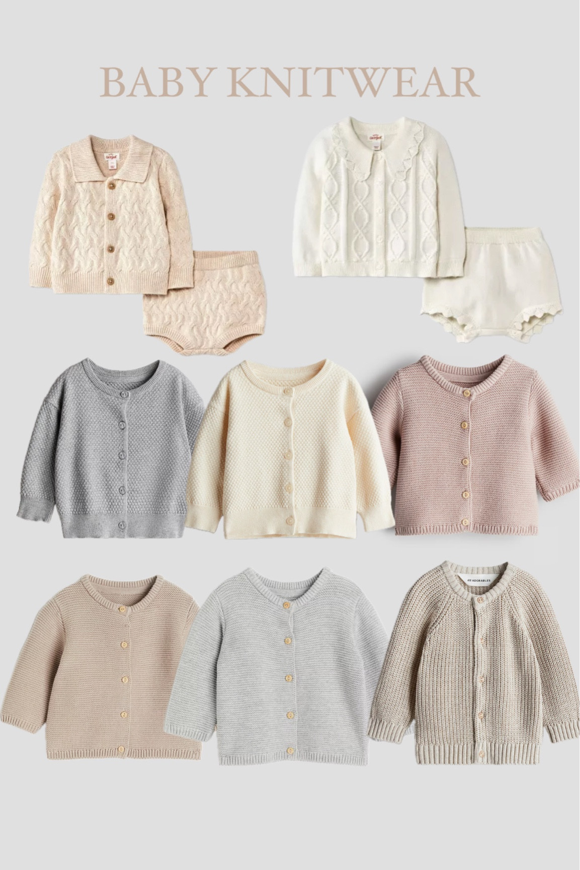 Baby knitwear. Knitwear fall outfits. Baby outfits ideas. Baby knitwear fashion. Baby looks.  Newborn baby fashion
Baby girl outfits
Baby boy outfits
Cute baby clothes
Baby wardrobe essentials
Seasonal baby outfits
Organic baby clothing
Baby onesies
Baby rompers
Trendy baby clothes
Baby party wear
Baby matching sets
Personalized baby clothing
Baby headbands and accessories
Eco-friendly baby outfits
Baby shower outfits
Baby holiday outfits
Baby knitwear
Baby sleepers
Baby outfit inspiration

#LTKBaby #LTKFindsUnder50 #LTKSeasonal