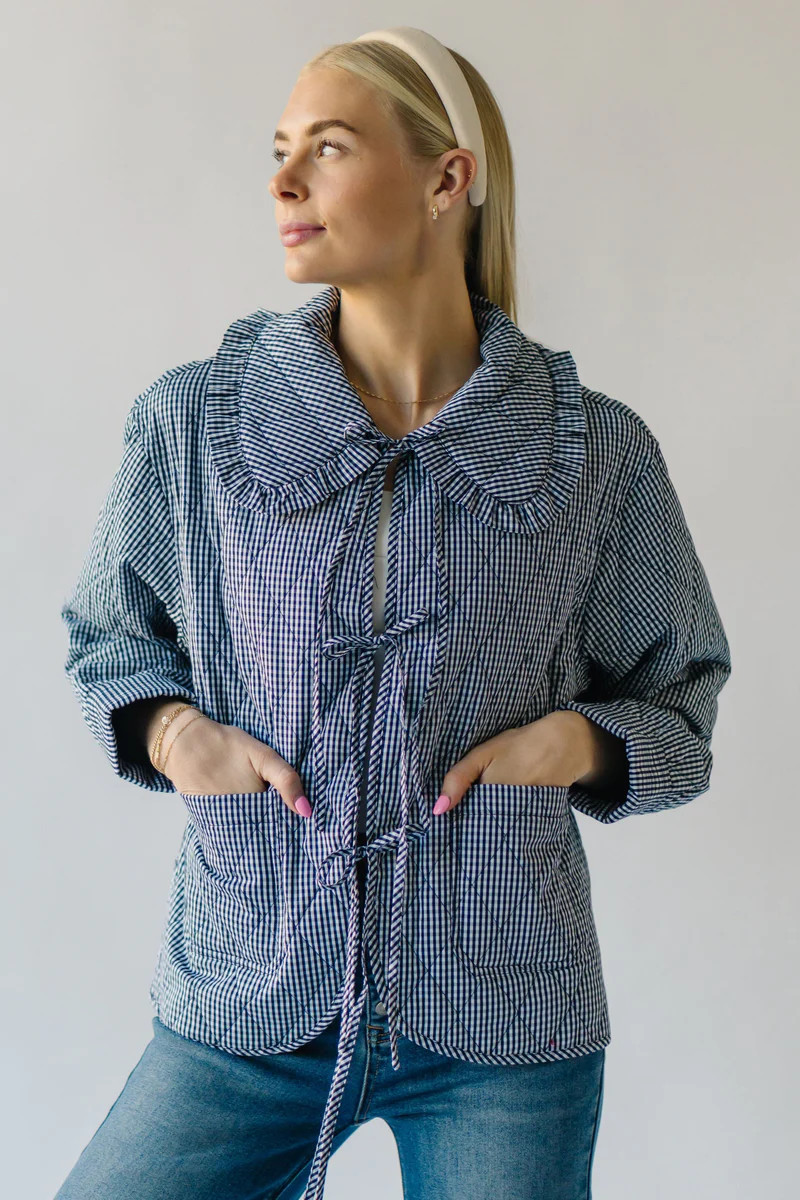 The Dowdy Checkered Jacket in Midnight | Piper & Scoot