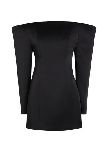 Off-the-shoulder satin mini dress | Harvey Nichols