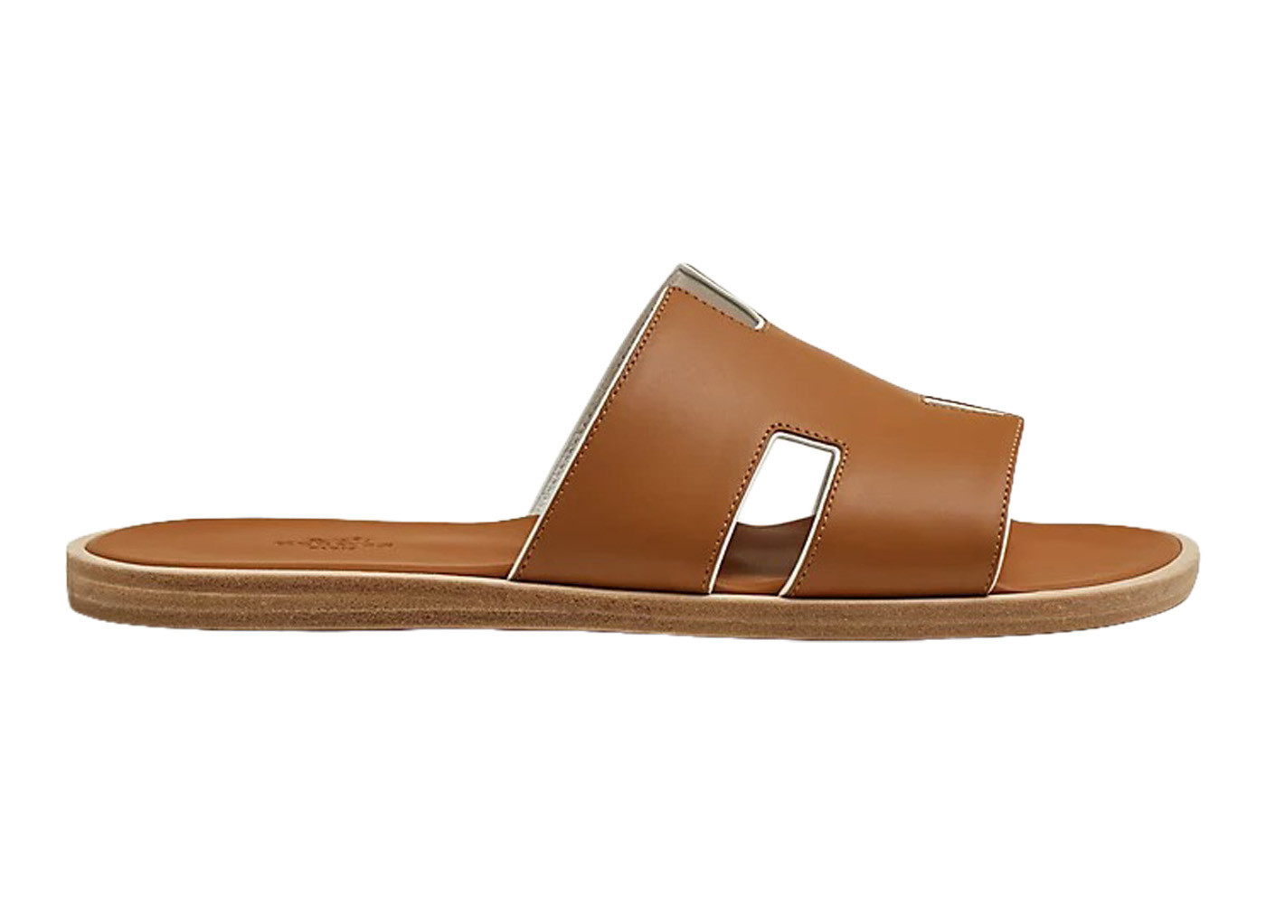Hermes Izmir Sandal Naturel Blanc Calfskin Leather | StockX