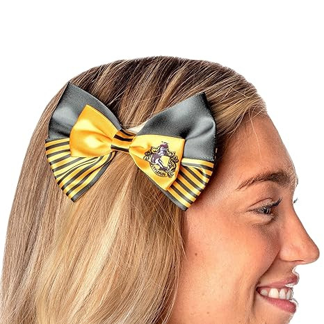 Harry Potter Hogwarts School Hufflepuff House Crest Hair Bow | Amazon (US)