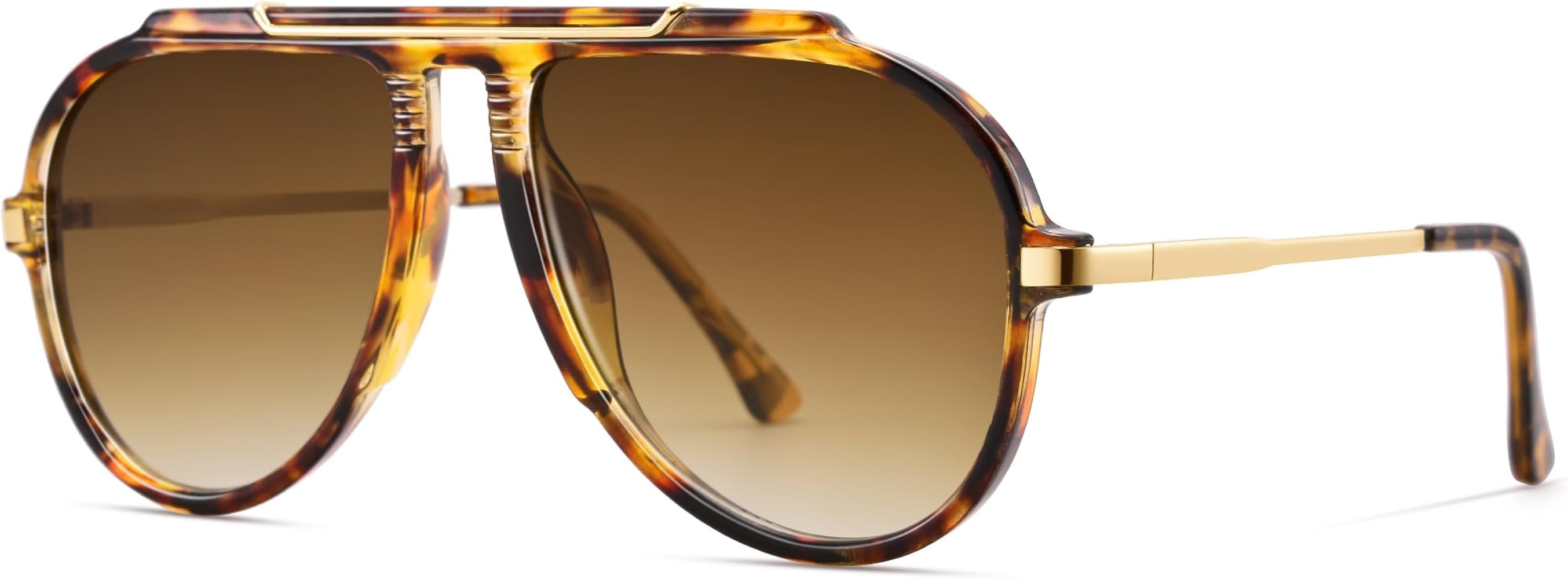 Pro Acme Oversized Aviator Sunglasses for Women Men, 70s Retro Aviators Style with Tangle Free To... | Amazon (US)