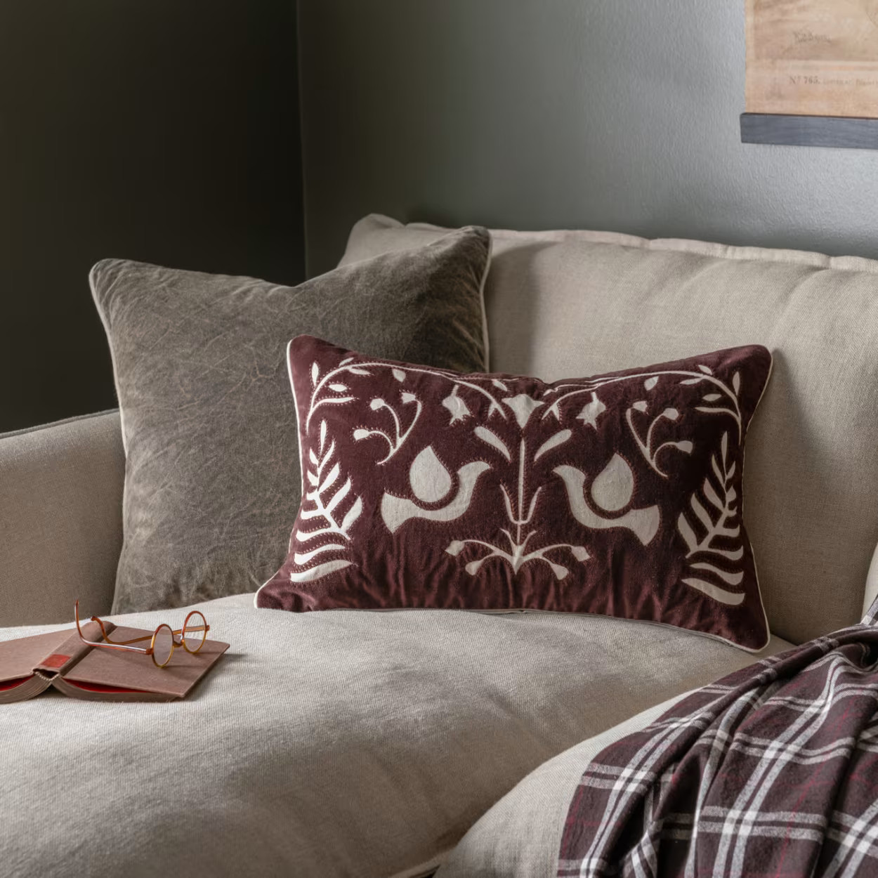 Winter Splendor Velvet Lumbar Pillow | Magnolia