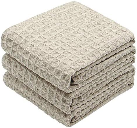 VeraSong Waffle Weave Kitchen Towels Thick Microfiber Dish Drying Towels Absorbent Tea Towels Hand T | Amazon (US)