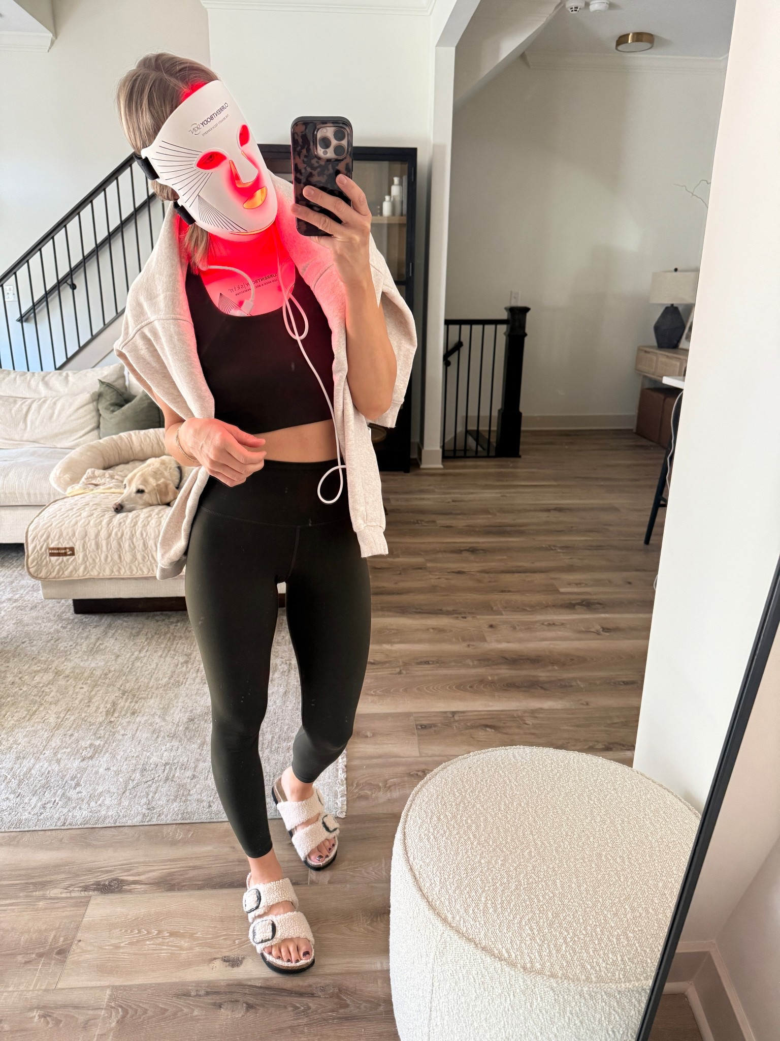 Wearing XS leggings, small sports bra (cakes under), small sweatshirt, sandals tts (old style, linked similar)

Mask Code: LINDSEY10

#LTKActive #LTKFindsUnder50 #LTKBeauty