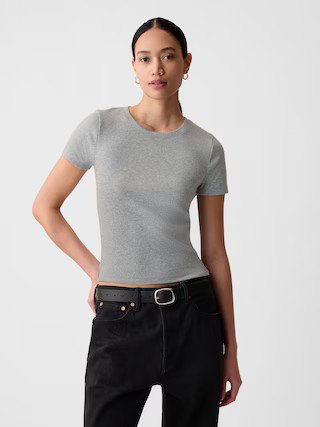 Modern Rib Cropped T-Shirt | Gap (US)