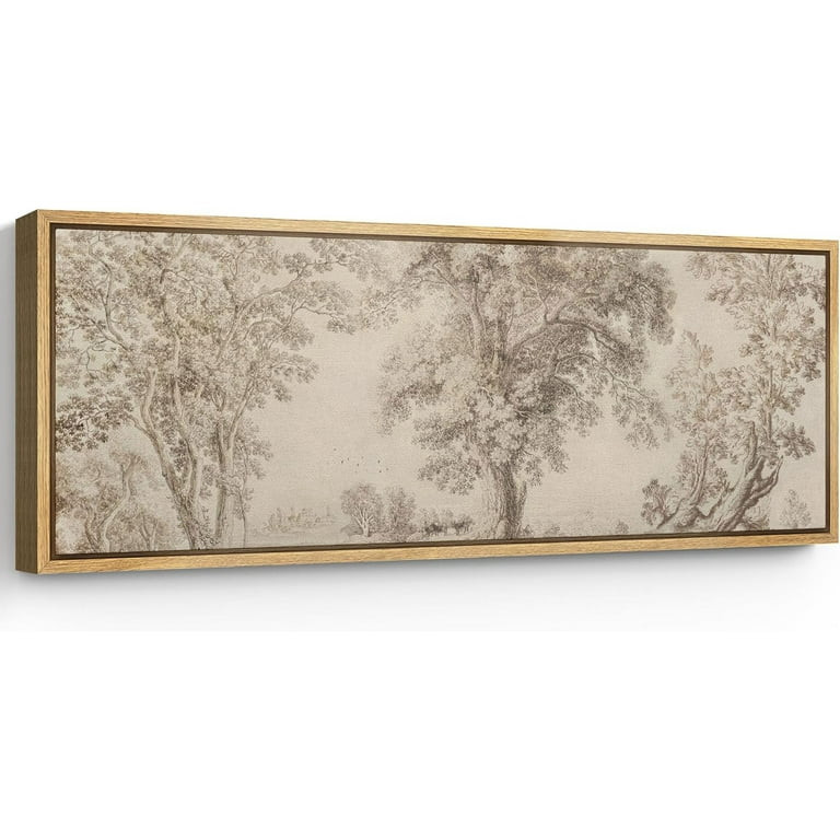 IDEA4WALL Extra Large Framed Canvas Print Wall Art intage Arboreal Trees in an Etching Artwork Na... | Walmart (US)