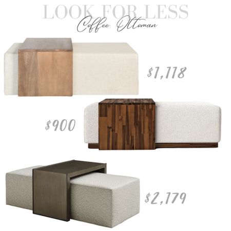 LOOK FOR LESS -ottoman with coffee table over #furniture #homedecorating #livingroom #familyroom #ottoman 

#LTKsalealert #LTKhome #LTKFind