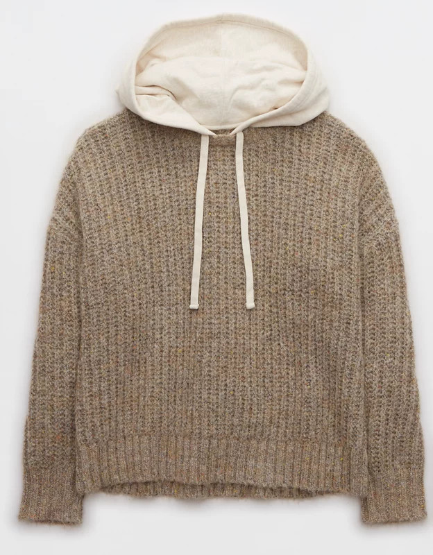 OFFLINE By Aerie Ribbed Sweater Hoodie | Aerie