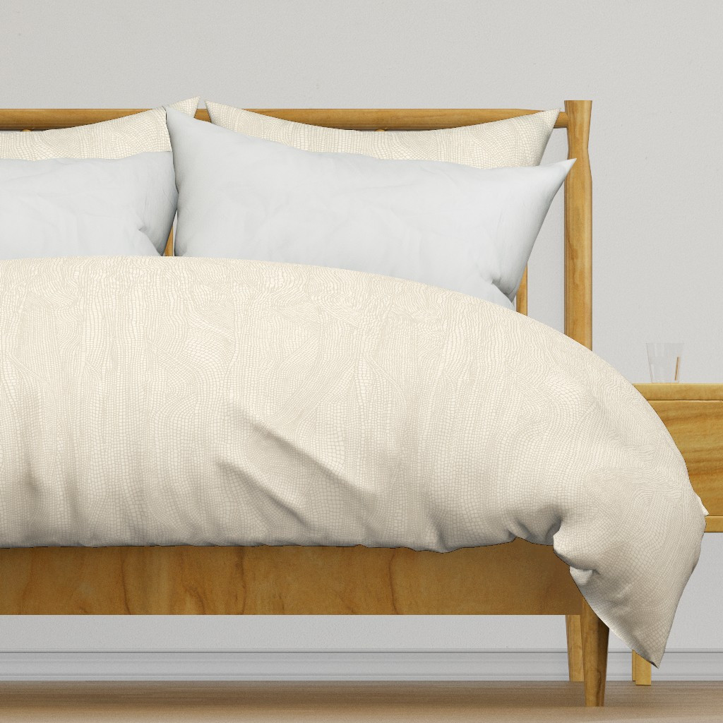abstract doodle - bone beige creamy white - draped lines of squares Duvet Cover | Spoonflower | Spoonflower