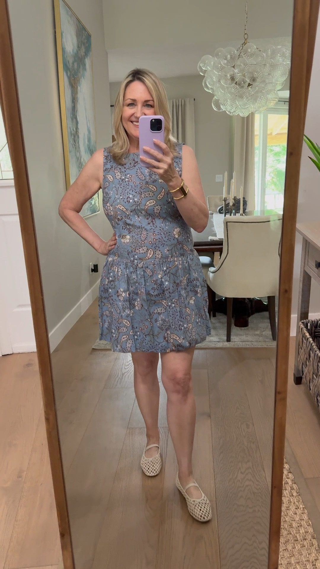 This bubble hem dress is so cute and can be dressed up or down.  Love it with the ballet flats, or I may throw on a blazer for a work outfit.￼

#LTKMothersDay #LTKSeasonal #LTKootd